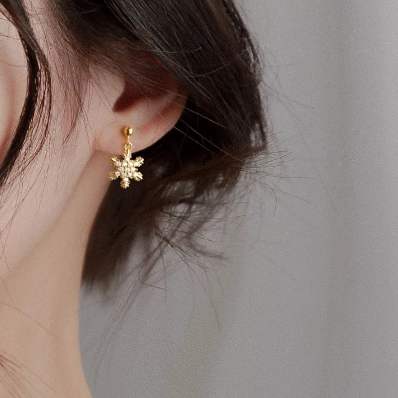 Festive Red Bow Drop Earrings