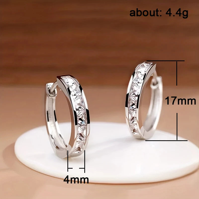 Classic Square Hoop Earring Set