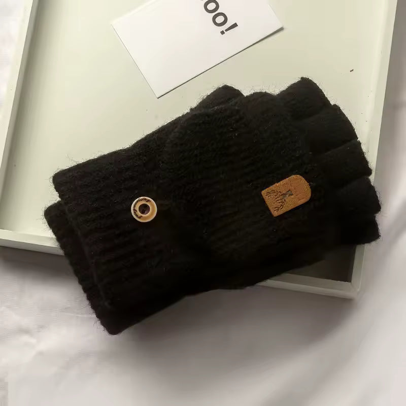 WarmGrip Fingerless Knit Gloves