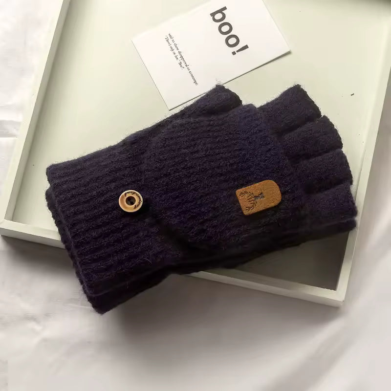 WarmGrip Fingerless Knit Gloves