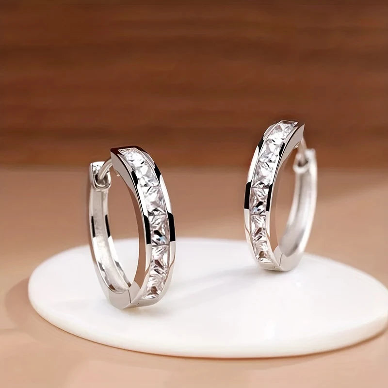 Classic Square Hoop Earring Set