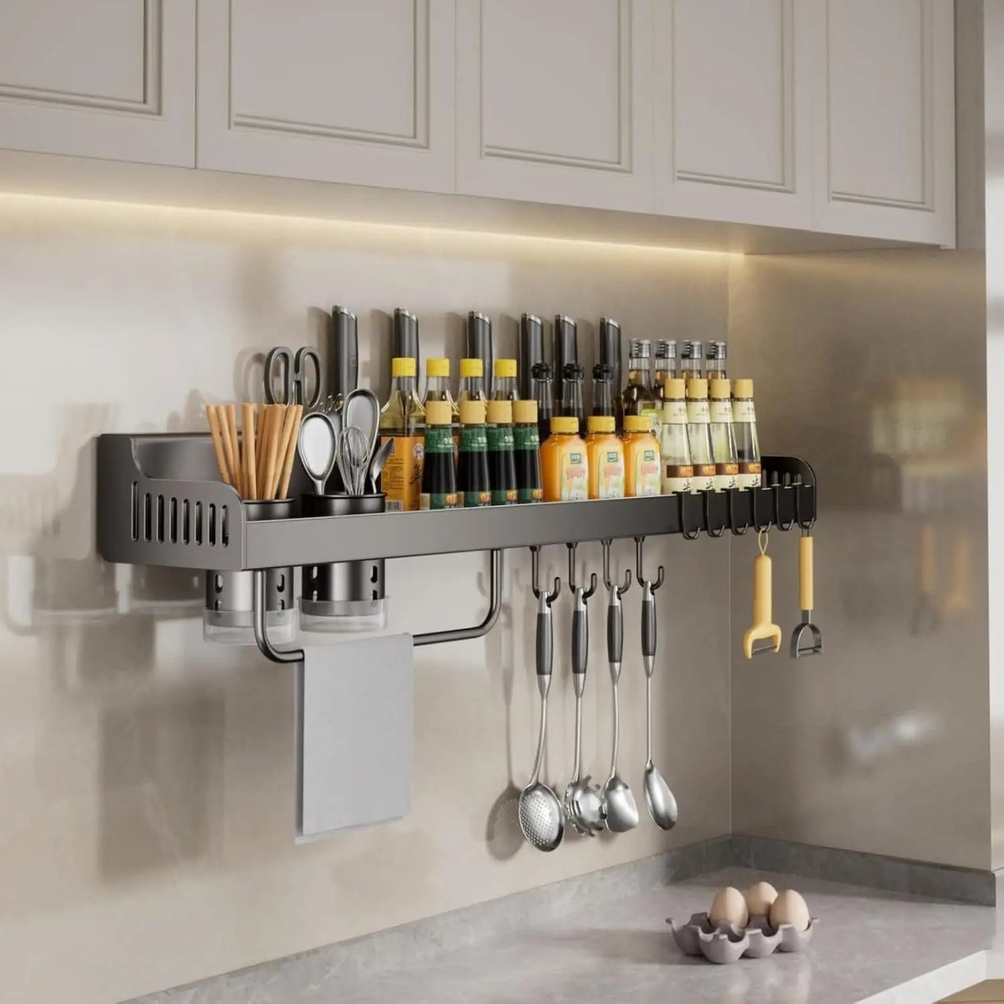 Kitchen Wall Spice & Utensil Rack