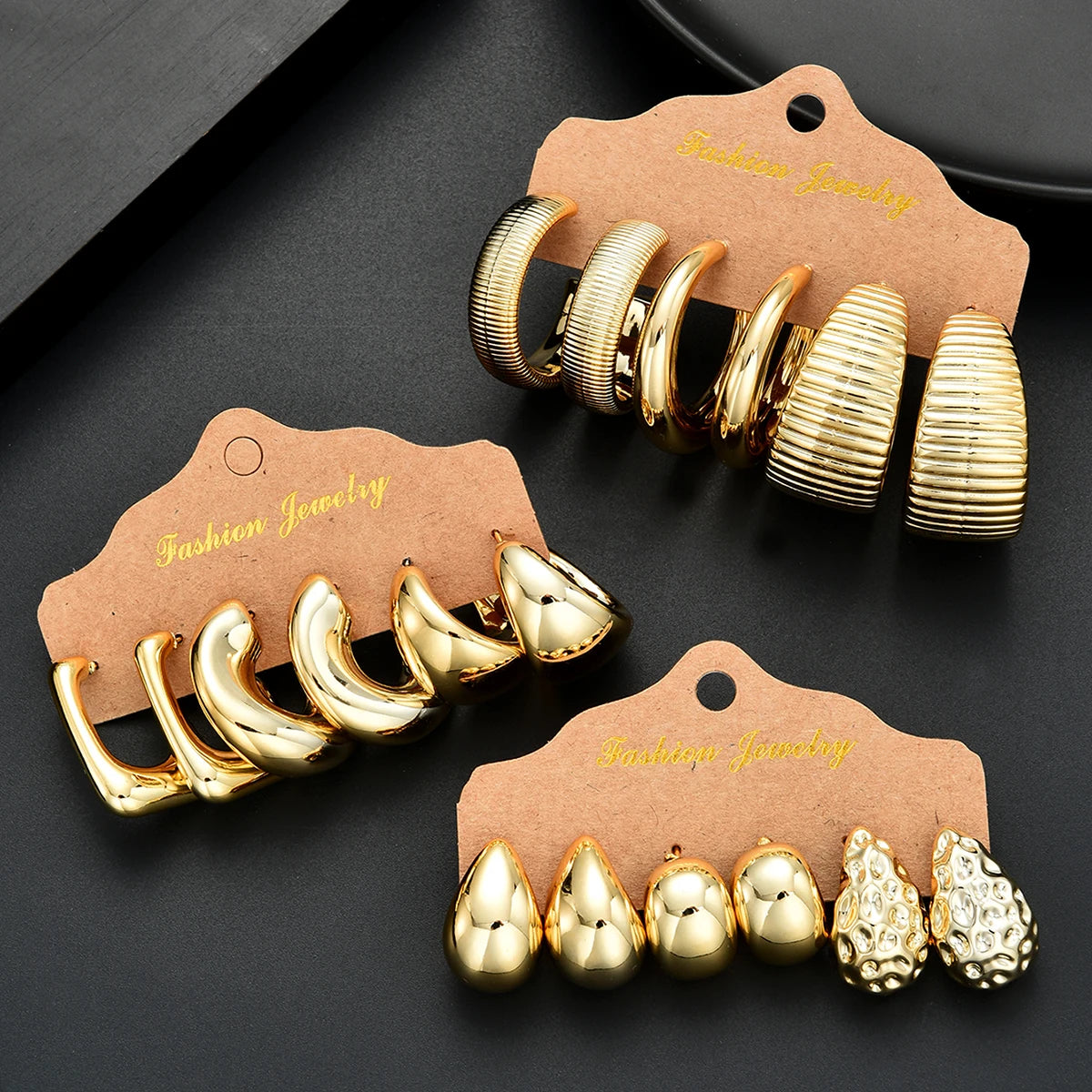 Urban Punk Waterdrop Hoop Earrings