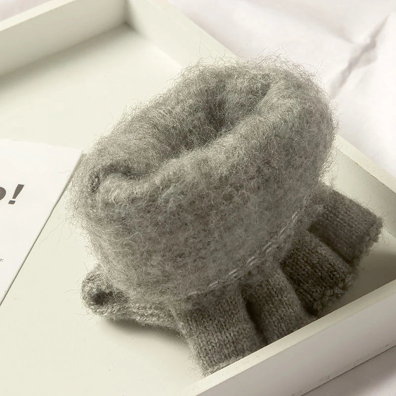 WarmGrip Fingerless Knit Gloves