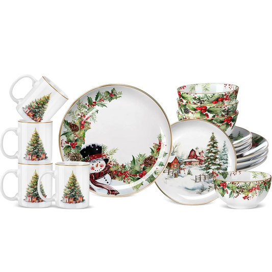 Festive Christmas Dinner Set