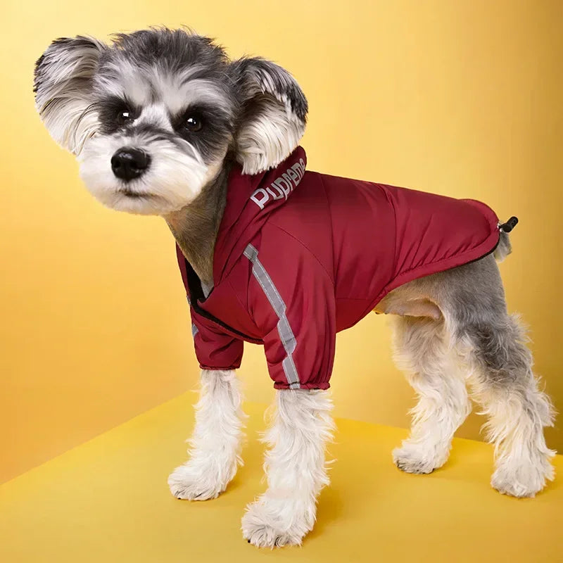 WarmGuard Hooded Waterproof Dog Coat